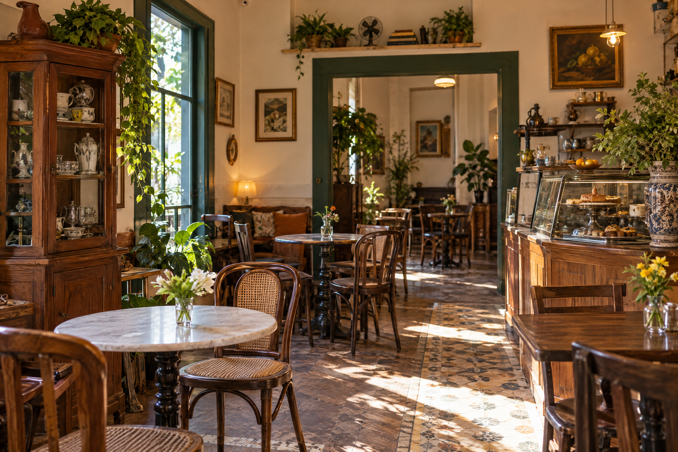 Interior acolhedor do Segredos de Família Café